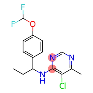 (RS)-5-氯-N-[1-[4-(二氟甲氧基)苯基]丙基]-6-甲基-4-嘧啶胺