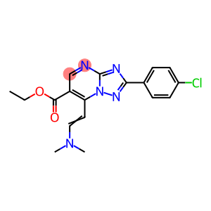 2-(4-氯苯基)-7-[(E)-2-(二甲基氨基)乙烯基][1,2,4]三唑并[1,5-A]嘧啶-6-甲酸乙酯