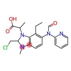 Ethyl 3-(2-(chloromethyl)-1-methyl-N-(pyridin-2-yl)-1H-benzo[d]imidazole-5-carboxamido)propano