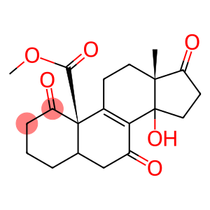 Androst-8-en-19-oic acid, 14-hydroxy-1,7,17-trioxo-, methyl ester, (5β,13α)-(±)- (9CI)