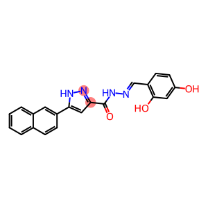 (E)-N-(2,4-dihydroxybenzylidene)-3-(naphthalen-2-yl)-1H-pyrazole-5-carbohydrazide