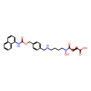 2-Butenoic acid, 4-[hydroxy[4-[[[4-[[[(1-naphthalenylamino)carbonyl]oxy]methyl]phenyl]methyl]amino]butyl]amino]-4-oxo-, (2E)-