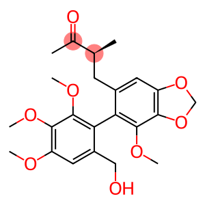 2-Butanone, 4-[(6S)-6-[6-(hydroxymethyl)-2,3,4-trimethoxyphenyl]-7-methoxy-1,3-benzodioxol-5-yl]-3-methyl-, (3S)-
