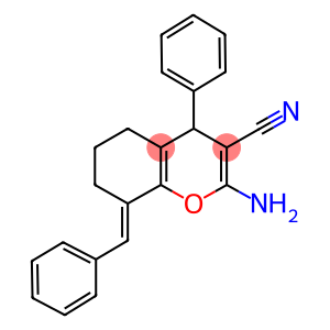 2-amino-8-benzylidene-4-phenyl-5,6,7,8-tetrahydro-4H-chromene-3-carbonitrile