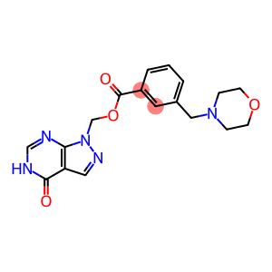 3-(Morpholinomethyl)benzoic acid (4,5-dihydro-4-oxo-1H-pyrazolo[3,4-d]pyrimidine-1-yl)methyl ester