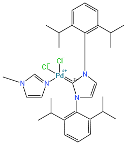 (SP-4-1)-[1,3-Bis[2,6-bis(1-methylethyl)phenyl]-1,3-dihydro-2H-imidazol-2-ylidene]dichloro(1-methyl-1H-imidazole-κN3)palladium