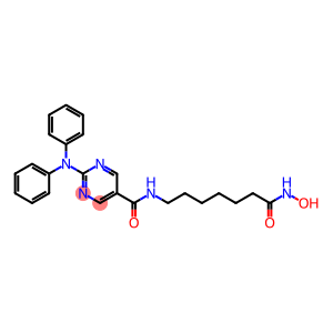 2-(Diphenylamino)-N-[7-(hydroxyamino)-7-oxoheptyl]-5-pyrimidinecarboxamide    ACY 1215