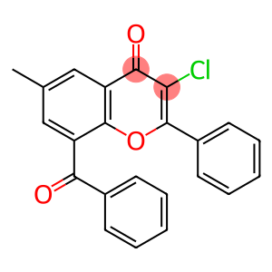 4H-1-Benzopyran-4-one, 8-benzoyl-3-chloro-6-methyl-2-phenyl-