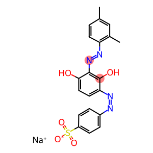 sodium,4-[(2Z)-2-[(5E)-5-[(2,4-dimethylphenyl)hydrazinylidene]-4,6-dioxocyclohex-2-en-1-ylidene]hydrazinyl]benzenesulfonate