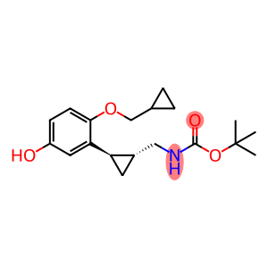 Carbamic acid, N-[[(1R,2R)-2-[2-(cyclopropylmethoxy)-5-hydroxyphenyl]cyclopropyl]methyl]-, 1,1-dimethylethyl ester, rel-