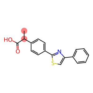 α-Methyl-4-(4-phenyl-2-thiazolyl)benzeneacetic acid