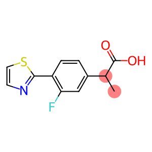 Benzeneacetic acid, 3-fluoro-α-methyl-4-(2-thiazolyl)-