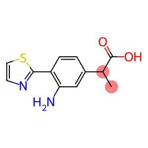 Benzeneacetic acid, 3-amino-α-methyl-4-(2-thiazolyl)-