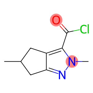 3-Cyclopentapyrazolecarbonyl chloride, 2,4,5,6-tetrahydro-2,5-dimethyl- (9CI)