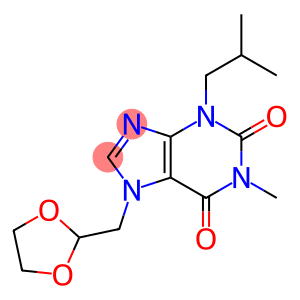 1H-Purine-2,6-dione, 7-(1,3-dioxolan-2-ylmethyl)-3,7-dihydro-1-methyl-3-(2-methylpropyl)-