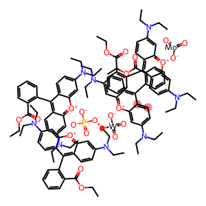 3,6-bis(diethylamino)-9-[2-(ethoxycarbonyl)phenyl]-xanthyliu molybdatetungs