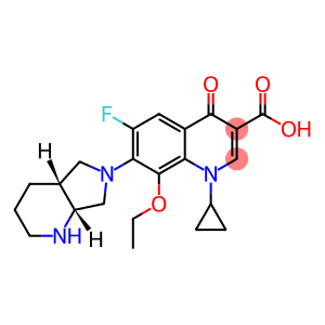 3-Quinolinecarboxylic acid, 1-cyclopropyl-8-ethoxy-6-fluoro-1,4-dihydro-7-[(4aR,7aR)-octahydro-6H-pyrrolo[3,4-b]pyridin-6-yl]-4-oxo-, rel-