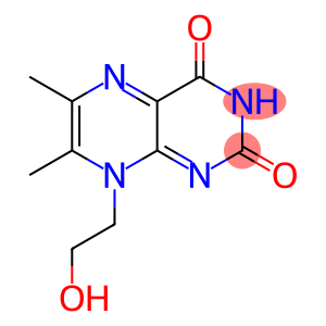 2,4(3H,8H)-Pteridinedione, 8-(2-hydroxyethyl)-6,7-dimethyl-