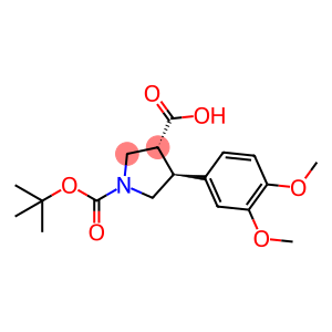 1,3-Pyrrolidinedicarboxylic acid, 4-(3,4-dimethoxyphenyl)-, 1-(1,1-dimethylethyl) ester, (3R,4S)-rel-