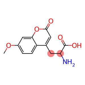 2H-1-Benzopyran-4-propanoic acid, α-amino-7-methoxy-2-oxo-