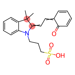 1H-Indole-1-propanesulfonic acid, 2,3-dihydro-3,3-dimethyl-2-[2-(6-oxo-2,4-cyclohexadien-1-ylidene)ethylidene]-