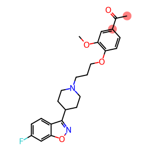 1-(4-{3-[4-(6-fluoro-1,2-benzoxazol-3-yl)piperidin-1-yl]propoxy}-3-methoxyphenyl)ethanone