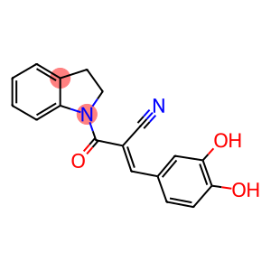 N-(3μ,4μ-Dihydroxybenzylidenecyanoacetyl)indoline,  Tyrphostin  B66