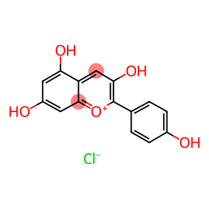 3,5,7-trihydroxy-2-(4-hydroxyphenyl)benzopyrylium chloride