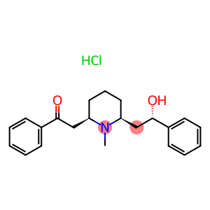 2-(6-[2-HYDROXY-2-PHENYLETHYL]-1-METHYL-2-PIPERIDINYL)-1-PHENYLETHANONE HYDROCHLORIDE