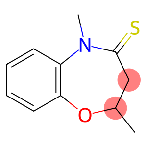 1,5-Benzoxazepine-4(5H)-thione,  2,3-dihydro-2,5-dimethyl-