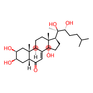 25-Deoxy-20-hydroxyecdysone,  25-Deoxyecdysterone,  2β,3β,14α,20R,22R-Pentahydroxy-5β-cholest-7-en-6-one