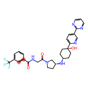 Benzamide, N-[2-[(3S)-3-[[trans-4-hydroxy-4-[5-(2-pyrimidinyl)-2-pyridinyl]cyclohexyl]amino]-1-pyrrolidinyl]-2-oxoethyl]-3-(trifluoromethyl)-