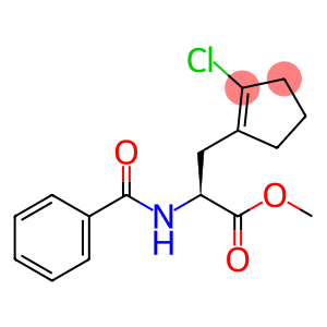 1-Cyclopentene-1-propanoic acid, α-(benzoylamino)-2-chloro-, methyl ester, (αS)-