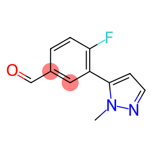 4-fluoro-3-(1-methyl-1H-pyrazol-5-yl)benzaldehyde