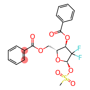 3,5-Bis(benzoyl)-1-methanesulfonyloxy-2-deoxy-2,2-difluororibose(β-form)