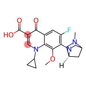 3-Quinolinecarboxylic acid, 1-cyclopropyl-6-fluoro-1,4-dihydro-8-Methoxy-7-(5-Methyl-2,5-diazabicyclo[2.2.1]hept-2-yl)-4-oxo-, (1S)- (9CI)