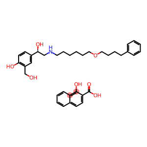 1,3-Benzenedimethanol, 4-hydroxy-a1-[[[6-(4-phenylbutoxy)hexyl]amino]methyl]-, (a1R)-, 1-hydroxy-2-naphthalenecarboxylate (salt) (9CI)