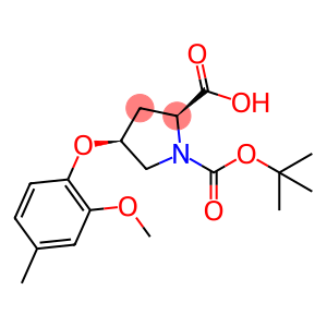 (2S,4S)-1-(TERT-BUTOXYCARBONYL)-4-(2-METHOXY-4-METHYLPHENOXY)-2-PYRROLIDINECARBOXYLIC ACID