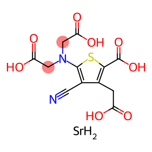 2-[N,N-Di(carboxymethyl)amino]-3-cyano-4-carboxymethylthiophene-5-carboxylic acid strontium salt