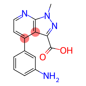4-(3-Amino-phenyl)-1-methyl-1H-pyrazolo[3,4-b]pyridine-3-carboxylic acid