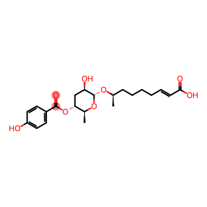2-Nonenoic acid, 8-[[3,6-dideoxy-4-O-(4-hydroxybenzoyl)-α-L-arabino-hexopyranosyl]oxy]-, (2E,8R)-