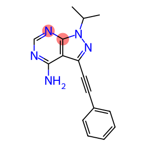 1H-Pyrazolo[3,4-d]pyrimidin-4-amine, 1-(1-methylethyl)-3-(2-phenylethynyl)-