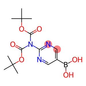 2-(N,N,-双Boc-氨基)嘧啶-5-硼酸