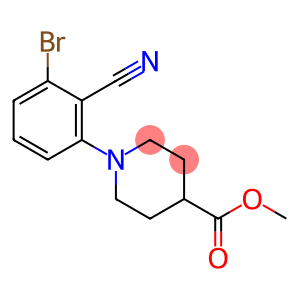 methyl 1-(3-bromo-2-cyanophenyl)piperidine-4-carboxylate
