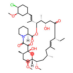 15,19-Epoxy-3H-pyrido(2,1-C)(1,4)oxaazacyclotricosine-1,7,20,21(4H,23H)-tetrone, 3-((1E)-2-((1R,3R,4S)-4-chloro-3-methoxycyclohexyl)-1-methylethenyl)-8-ethyl-5,6,8,11,12,13,14,15,16,17,18,19,24,25,26,26A-hexadecahydro-5,19-dihydroxy-14,16-dimethoxy-4,10,12,18-tetramethyl-, (3S,4R,5S,8R,9E,12S,14S,15R,16S,18R,19R,26as)-