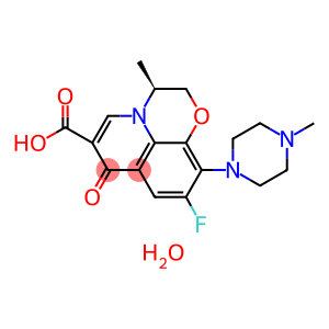 (S)-9-Fluoro-2,3-dihydro-3-methyl-10-(4-methyl-1-piperazinyl)-7-oxo-7H-pyrido(1,2,3-de)-1,4-benzoxazine-6-carboxylic acid hydrate (2:1)