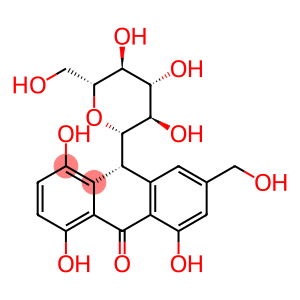 9(10H)-Anthracenone, 10-β-D-glucopyranosyl-1,5,8-trihydroxy-3-(hydroxymethyl)-, (10R)-