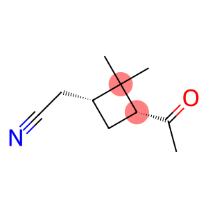 Cyclobutaneacetonitrile, 3-acetyl-2,2-dimethyl-, (1R-cis)- (9CI)