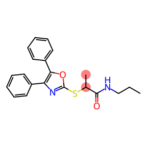 2-((4,5-Diphenyloxazol-2-yl)thio)-N-propylpropanamide