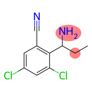 2-(1-aminopropyl)-3,5-dichlorobenzonitrile